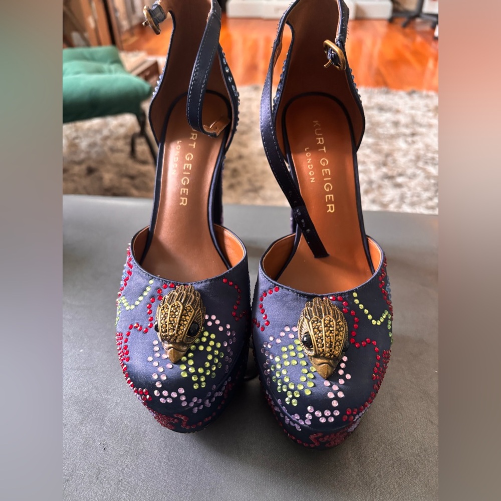 Kurt Geiger Blue Platforms 5.5